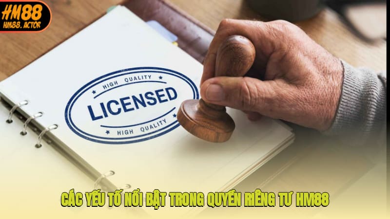 Các yếu tố nổi bật trong quyền riêng tư HM88